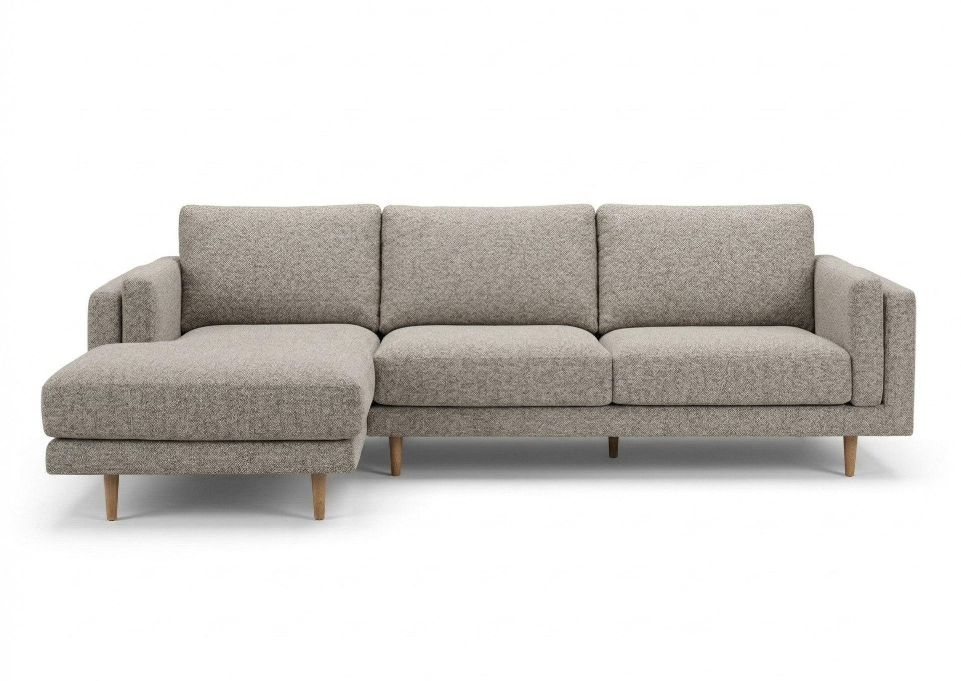 BASIL narożnik z szezlongiem - LEWY, boucle BEIGE